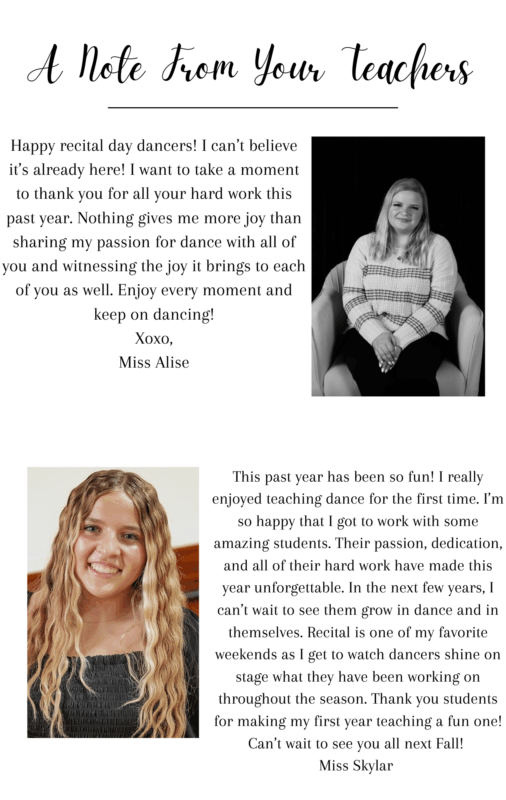 Page 5 of Let's Get It Started Recital 2025 Program