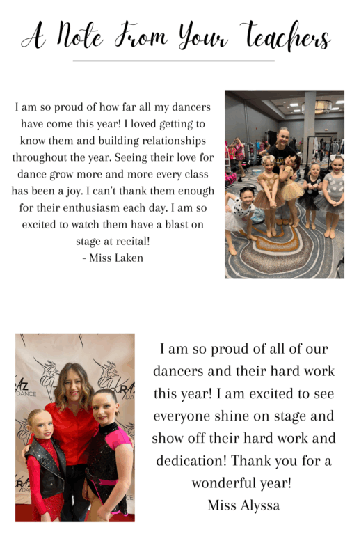 Page 7 of Let's Get It Started Recital 2025 Program