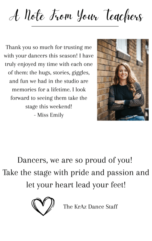 Page 8 of Let's Get It Started Recital 2025 Program